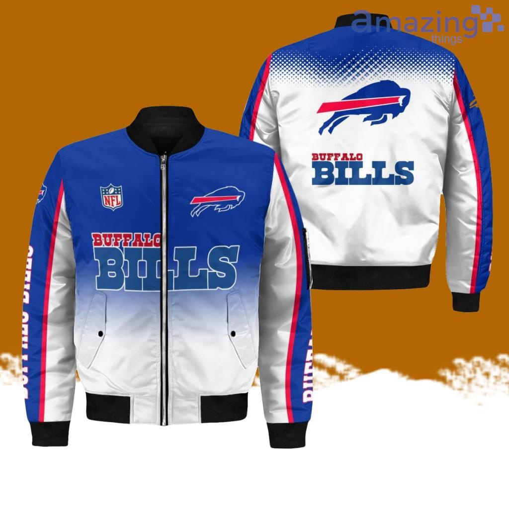 Buffalo Bills AOP Sleeve Pocket Bomber Jacket Hot Style 3D Printing image Buffalo Bills AOP Sleeve Pocket Bomber Jacket Hot Style 3D Printing Product Photo 1