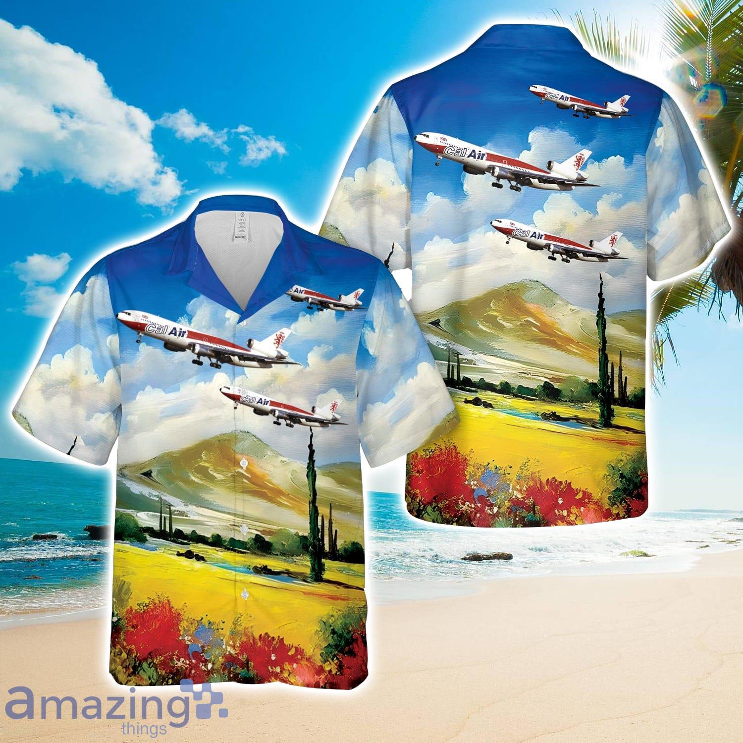 Cal Air McDonnell Douglas DC-10-10 Hawaiian Shirt Men Women Men Women Beach Shirt Product Photo 1
