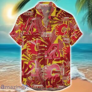 Calgary Flames 3D Hawaiian Shirt Retro Logo Revolution NHL New Design Summer Gift For Men Women Product Photo 1