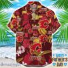Calgary Flames Coffee Hat and Logo Pattern Hawaiian Shirt Father’s Day Gift NHL Team