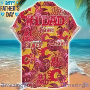 Calgary Flames Dad Hawaiian Father’s Day Gift For Dad Grandpa NHL Sports Beach Shirt Product Photo 2