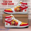 Calgary Flames NHL Team Logo Printed Mascot Design Air Jordan Hightop Shoes Custom Name For Fans