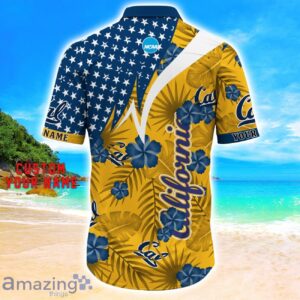 California Golden Bears Star Tropical Flower 3D Printed Hawaiian Shirt Personalized Name Product Photo 3