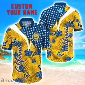 California Golden Bears Star Tropical Flower 3D Printed Hawaiian Shirt Personalized Name Product Photo 1