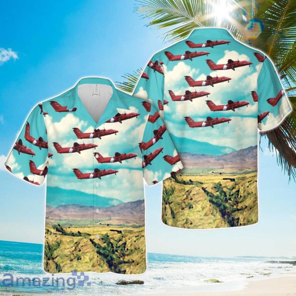 Canadian Coast Guard De Havilland Canada DHC-8-102 Dash 8 Aloha 3D Hawaiian Shirt Product Photo 1