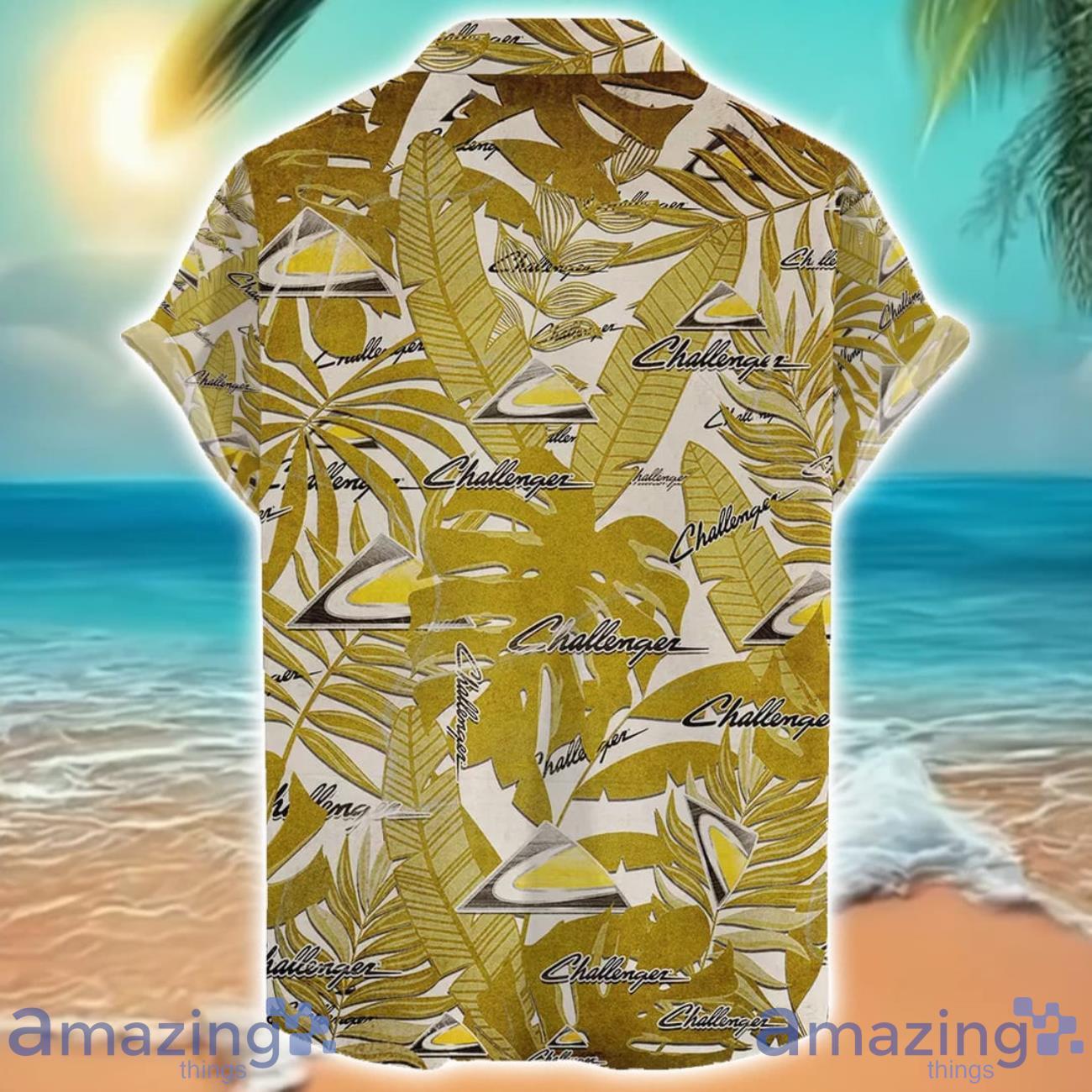 Challenger Tractor Retro Logo 3D Hawaiian Shirt Summer Holiday Gift image Challenger Tractor Retro Logo 3D Hawaiian Shirt Summer Holiday Gift Product Photo 2