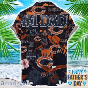 Chicago Bears Coffee Hat and Logo Pattern Hawaiian Shirt Father’s Day Gift NFL Team image Chicago Bears Coffee Hat and Logo Pattern Hawaiian Shirt Father’s Day Gift NFL Team Product Photo 2