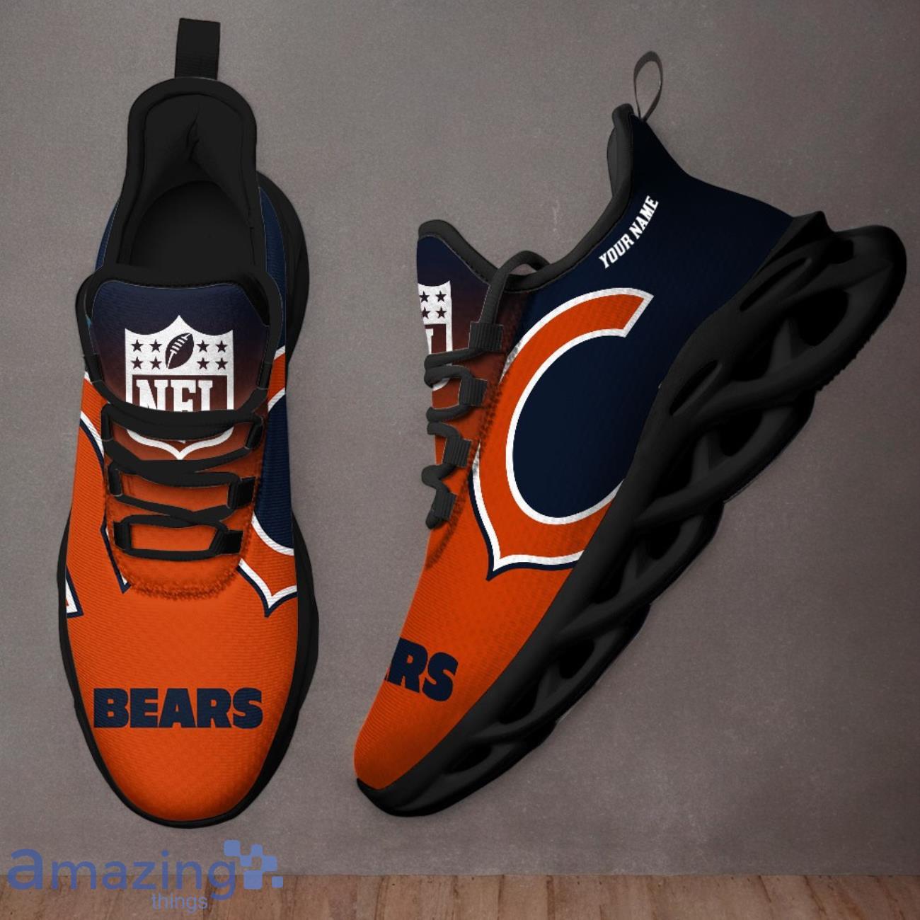 Chicago Bears Custom Name Max Soul Shoes Trending Sneakers For Fans image Chicago Bears Custom Name Max Soul Shoes Trending Sneakers For Fans Product Photo 3