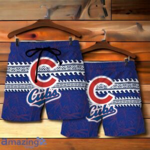 Chicago Cubs MLB Brocade Motifs Summer Hawaiian Shirt And Short image Chicago Cubs MLB Brocade Motifs Summer Hawaiian Shirt And Short Product Photo 4