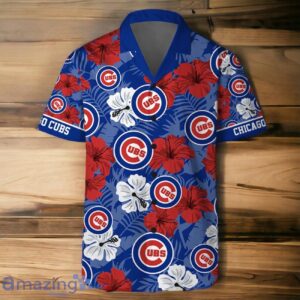 Chicago Cubs MLB Team Logo Hawaiian Shirt And Short Vintage Pattern image Chicago Cubs MLB Team Logo Hawaiian Shirt And Short Vintage Pattern Product Photo 2
