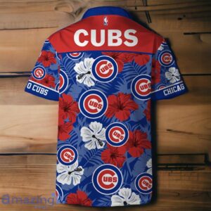 Chicago Cubs MLB Team Logo Hawaiian Shirt And Short Vintage Pattern image Chicago Cubs MLB Team Logo Hawaiian Shirt And Short Vintage Pattern Product Photo 3