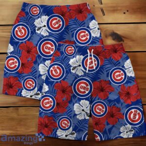 Chicago Cubs MLB Team Logo Hawaiian Shirt And Short Vintage Pattern image Chicago Cubs MLB Team Logo Hawaiian Shirt And Short Vintage Pattern Product Photo 4