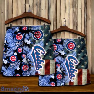 Chicago Cubs MLB US Flag Summer Tropical Hawaiian Shirt And Short image Chicago Cubs MLB US Flag Summer Tropical Hawaiian Shirt And Short Product Photo 4