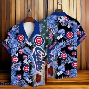 Chicago Cubs MLB US Flag Summer Tropical Hawaiian Shirt And Short Product Photo 1