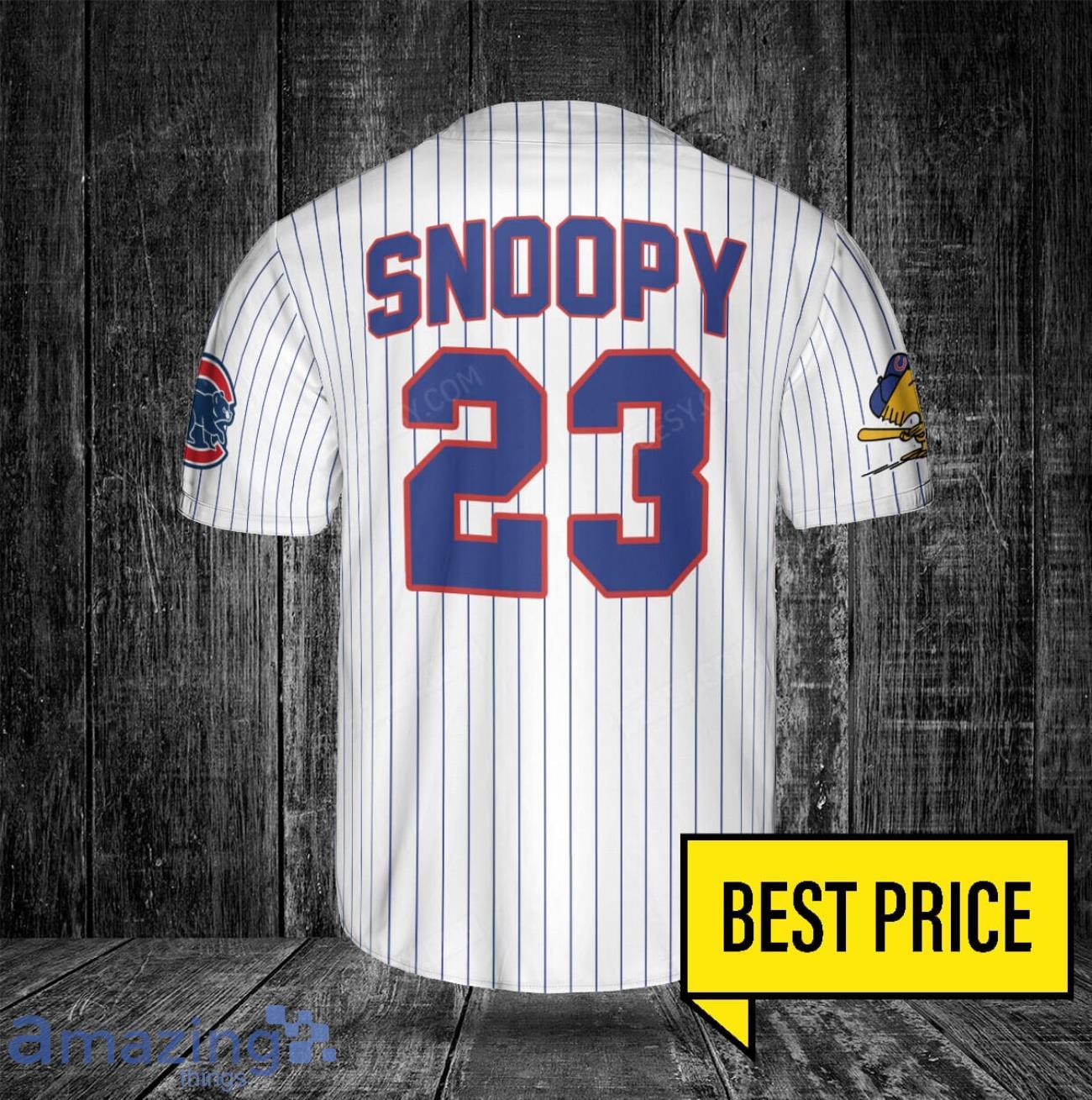 Chicago Cubs Peanuts Cute Snoopy Baseball Jersey Shirt Sport Team Gift Custom Name And Number image Chicago Cubs Peanuts Cute Snoopy Baseball Jersey Short Sport Team Gift Custom Name And Number Product Photo 3