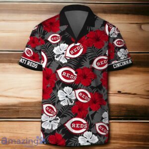 Cincinnati Reds MLB Team Logo Hawaiian Shirt And Short Vintage Pattern Product Photo 2