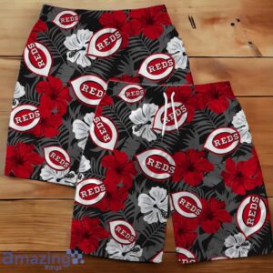 Cincinnati Reds MLB Team Logo Hawaiian Shirt And Short Vintage Pattern Product Photo 4