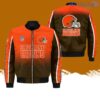 Cleveland Browns AOP Sleeve Pocket Bomber Jacket Hot Style 3D Printing