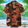 Cleveland Browns Coffee Hat and Logo Pattern Hawaiian Shirt Father’s Day Gift NFL Team