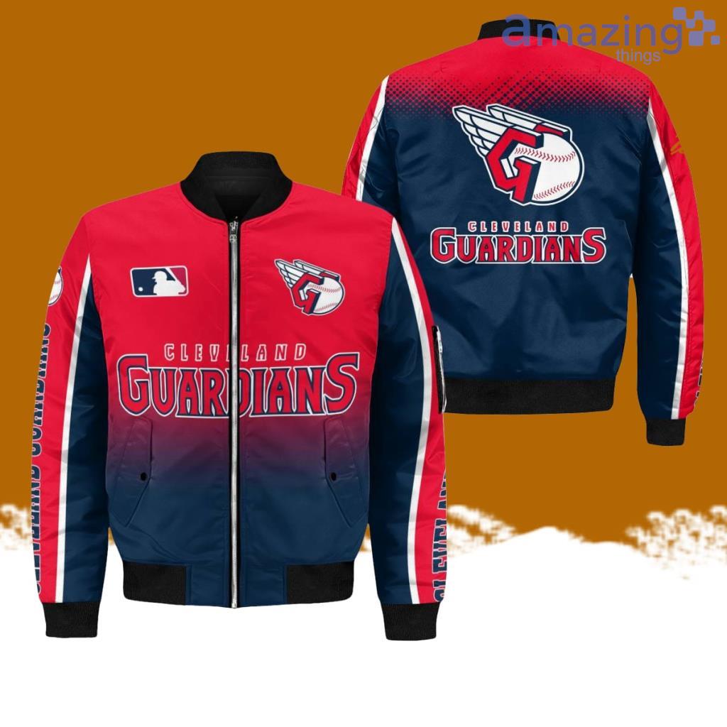 Cleveland Guardians AOP Sleeve Pocket Bomber Jacket Hot Style 3D Printing image Cleveland Guardians AOP Sleeve Pocket Bomber Jacket Hot Style 3D Printing Product Photo 1