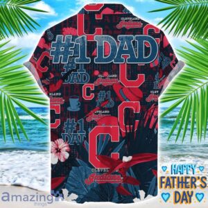Cleveland Guardians Coffee Hat and Logo Pattern Hawaiian Shirt Father’s Day Gift MLB Team Product Photo 2