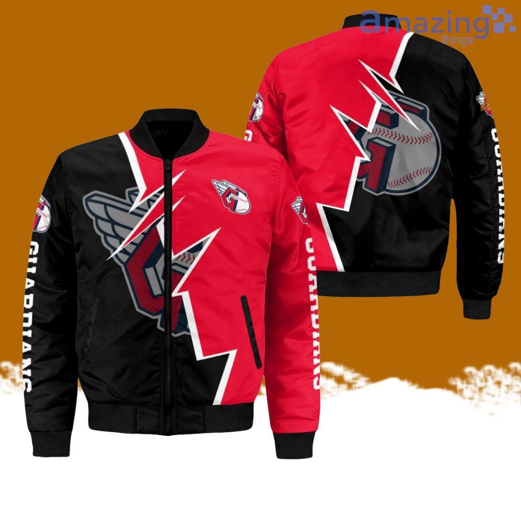 Cleveland Guardians Graphic Bomber Jacket Hot Style 3D Printing image Cleveland Guardians Graphic Bomber Jacket Hot Style 3D Printing Product Photo 1