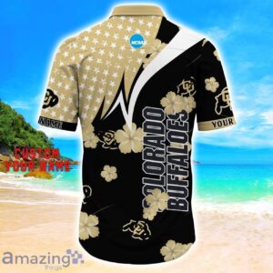 Colorado Buffaloes Star Tropical Flower 3D Printed Hawaiian Shirt Personalized Name Product Photo 3