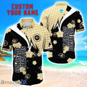 Colorado Buffaloes Star Tropical Flower 3D Printed Hawaiian Shirt Personalized Name Product Photo 1