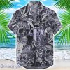 Colorado Rockies Flower and Skull Hawaiian Shirt MLB Team Halloween Shirt