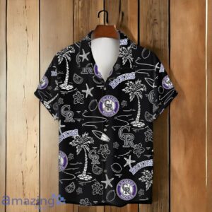 Colorado Rockies MLB Team Logo Beachscape Design Hawaiian Shirt And Short Product Photo 2