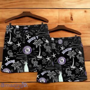 Colorado Rockies MLB Team Logo Beachscape Design Hawaiian Shirt And Short Product Photo 4