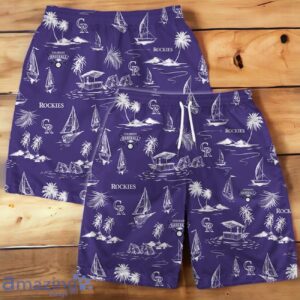 Colorado Rockies Team Logo Beach Vibes Pattern Hawaiian Shirt And Short image Colorado Rockies Team Logo Beach Vibes Pattern Hawaiian Shirt And Short Product Photo 4