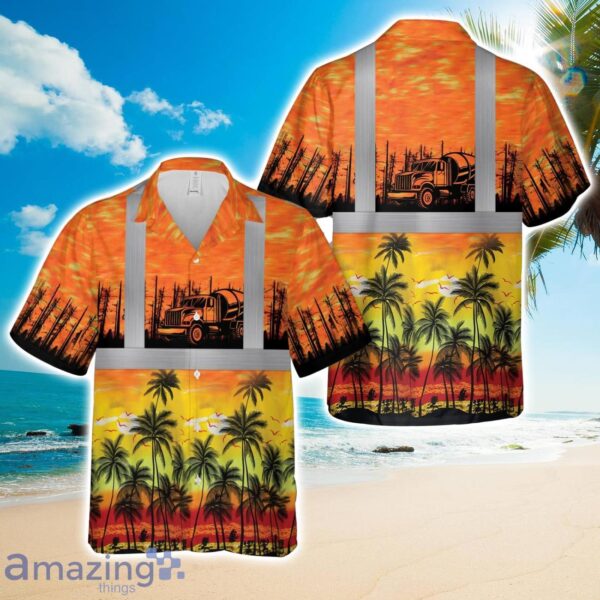 Concrete Mixer Truck Tropical Hawaiian Shirt Product Photo 1