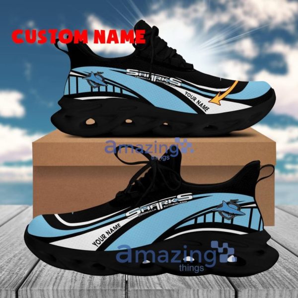 Cronulla Sharks Logo Brand Clunky Max Soul Shoes Trendsetting Kicks For Big Fans Custom Name Product Photo 1