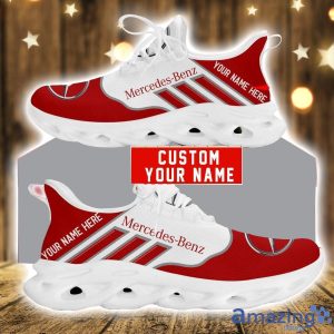Custom Name Mercedes Benz Red Striped Max Soul Sneakers For Men Women Running Shoes Product Photo 1