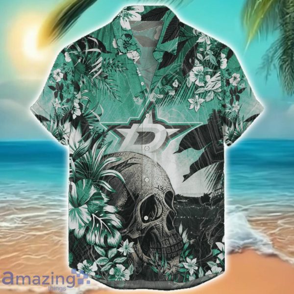 Dallas Stars Tropical Skull Halloween 3D Hawaiian Shirt For Men Women NHL Fans Product Photo 1