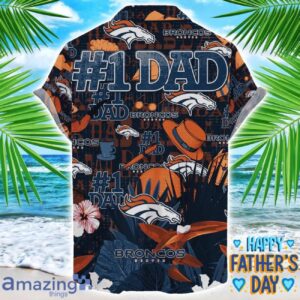 Denver Broncos Coffee Hat and Logo Pattern Hawaiian Shirt Father’s Day Gift NFL Team image Denver Broncos Coffee Hat and Logo Pattern Hawaiian Shirt Father’s Day Gift NFL Team Product Photo 2