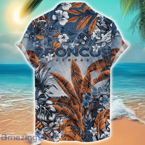 Denver Broncos Tropical Skull Halloween 3D Hawaiian Shirt For Men Women NFL Fans Product Photo 2