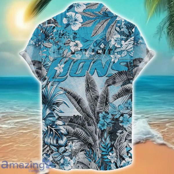 Detroit Lions Tropical Skull Halloween 3D Hawaiian Shirt For Men Women NFL Fans Product Photo 2