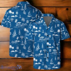 Detroit Tigers Team Logo Beach Vibes Pattern Hawaiian Shirt And Short Product Photo 1
