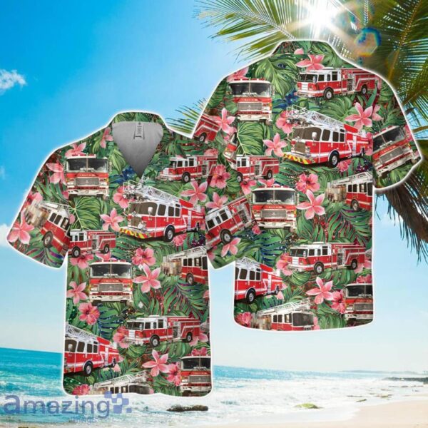 Fire Truck Hawaiian Shirt Product Photo 1