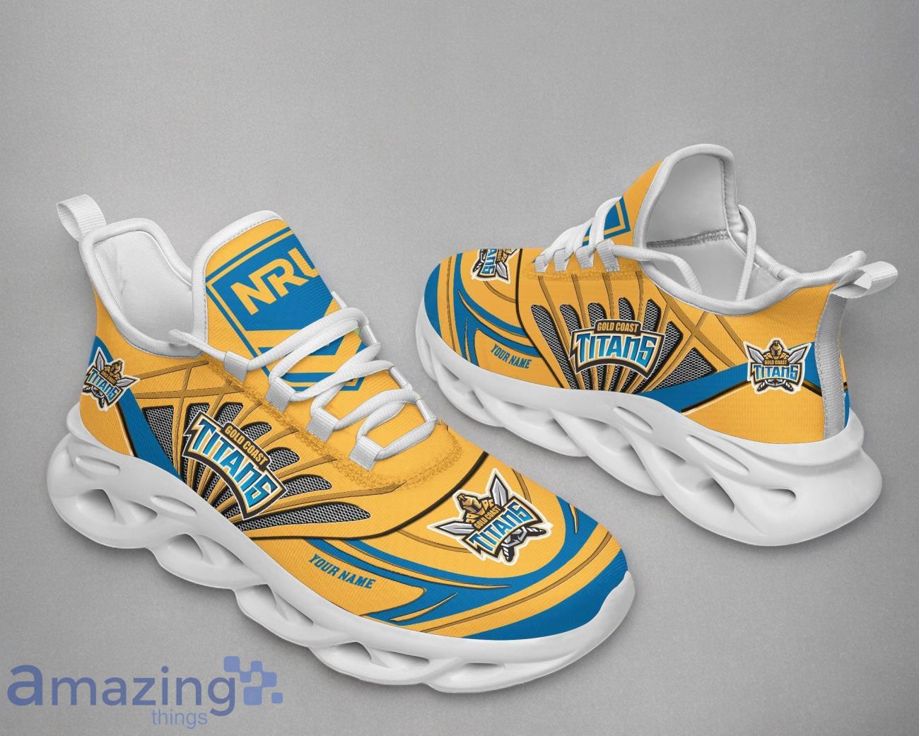 Gold Coast Titans Custom Name NRL Max Soul Shoes image Gold Coast Titans Custom Name NRL Max Soul Shoes Product Photo 2
