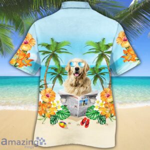Golden Retriever Dog Hawaiian Shirt, Holiday Beach Shirt Product Photo 2