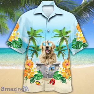Golden Retriever Dog Hawaiian Shirt, Holiday Beach Shirt Product Photo 1
