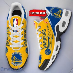Golden State Warriors NBA Air Cushion Sport Shoes Custom Name 3D For Fans Sport Product Photo 2