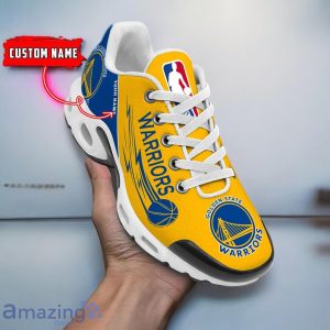 Golden State Warriors NBA Air Cushion Sport Shoes Custom Name 3D For Fans Sport Product Photo 1