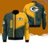 Green Bay Packers All-Over-Print Bomber Jacket Hot Style 3D Printing