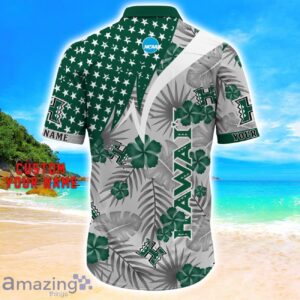 Hawaii Rainbow Warriors Star Tropical Flower 3D Printed Hawaiian Shirt Personalized Name Product Photo 3