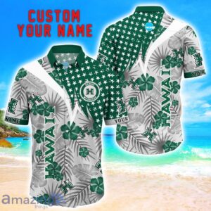 Hawaii Rainbow Warriors Star Tropical Flower 3D Printed Hawaiian Shirt Personalized Name Product Photo 1