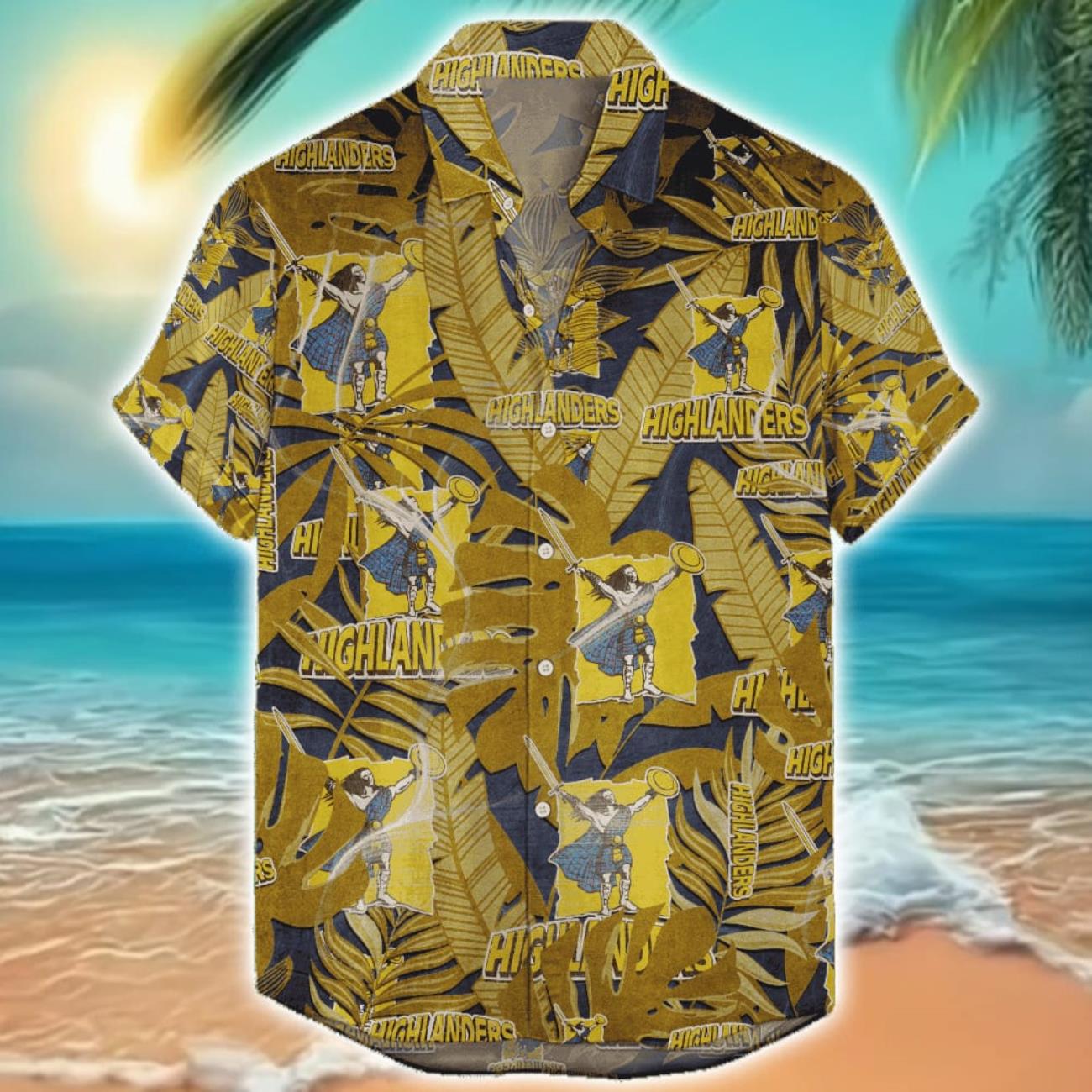 Highlanders Hawaiian Retro Logo Super Rugby Aloha Hawaiian Shirt For Men And Women image Highlanders Hawaiian Retro Logo Super Rugby Aloha Hawaiian Shirt For Men And Women Product Photo 1
